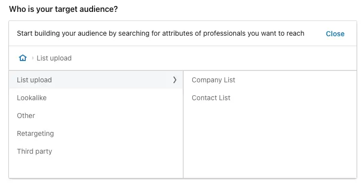 Uploading an ABMO List to LinkedIn for targeting