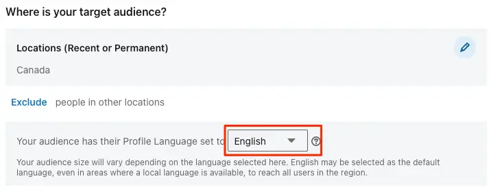 ABM Targeting based on the profile language