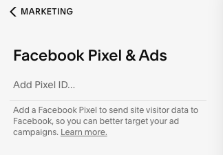 Adding Facebook Pixel to Squarespace without code