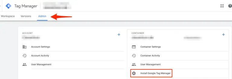 Where to find the Google Tag Manager Code