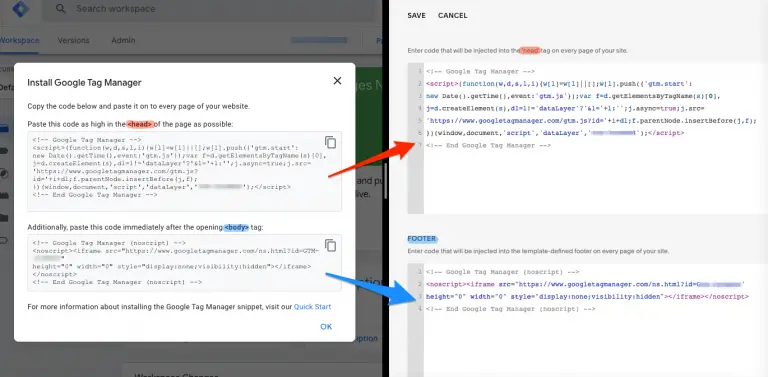 How to add the Google Tag Manager code to Squarespace
