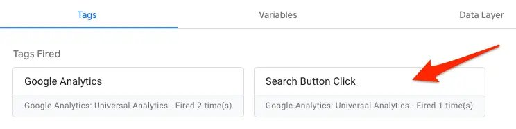 Testing button clicks in Google Analytics