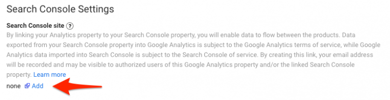 Add Search Console to Analytics for SEO