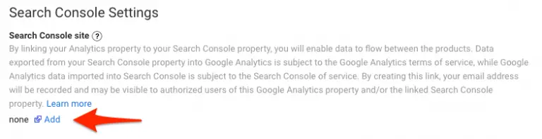 Add Search Console to Analytics for SEO