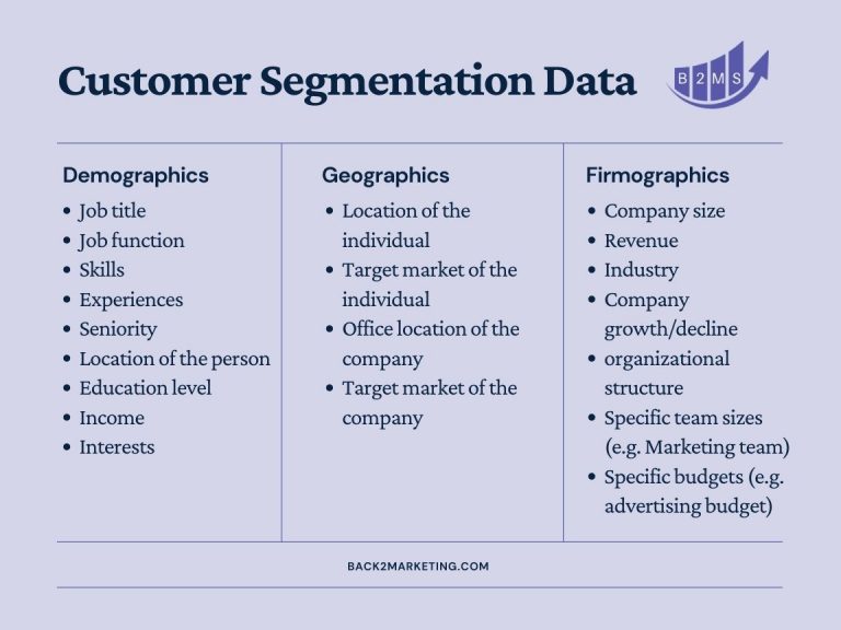 Customer Segmentation Data Examples