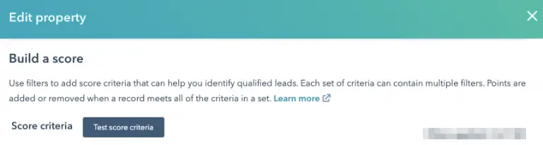 HubSpot Lead Scoring Test