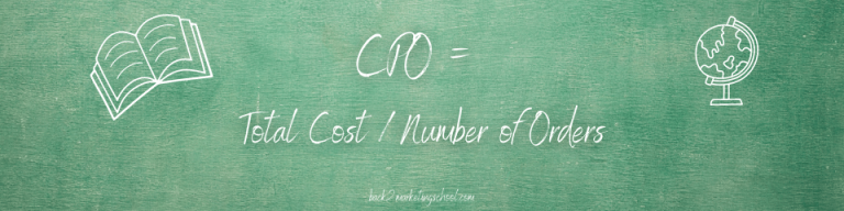 How to calculate CPO Cost per order formula