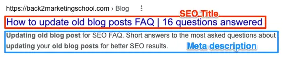 SEO Headline vs Title