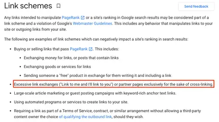 Googles 3 way link building policies