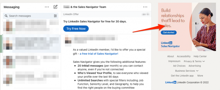 LinkedIn ad tip