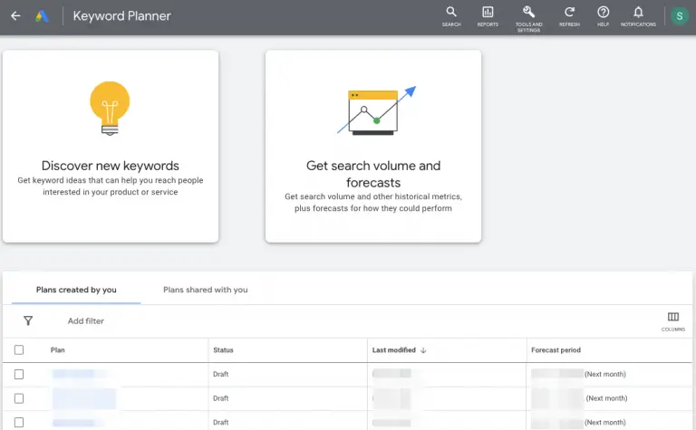 Google Keyword Planner