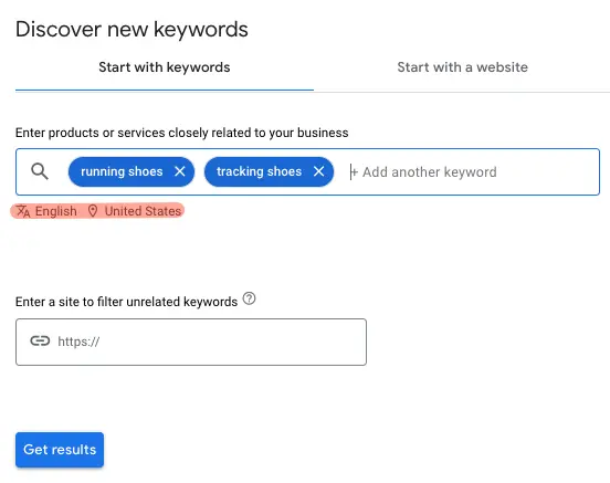 Discover new keywords with Google Keyword Planner