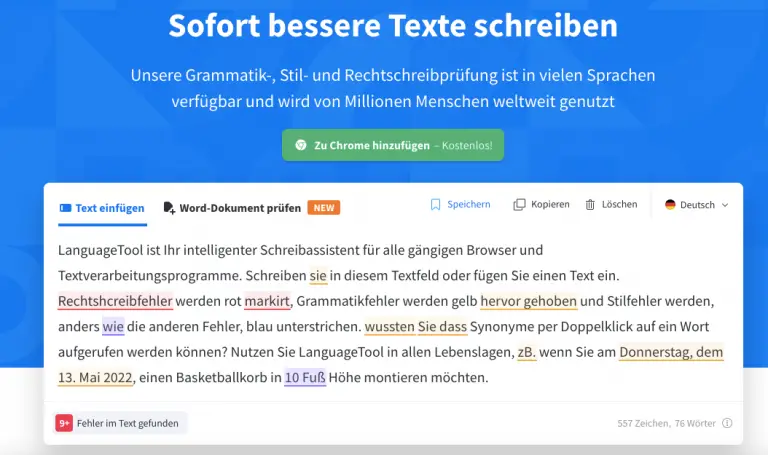LanguageTool Grammarly deutsche Alternative