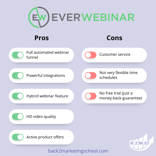 Everwebinar pros and cons review