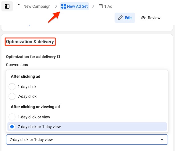 how to change attribution settings in facebook ads